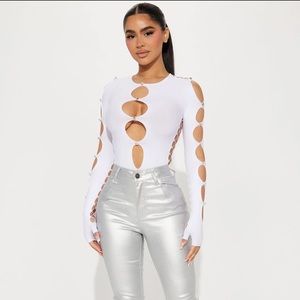 Cutout mesh bodysuit